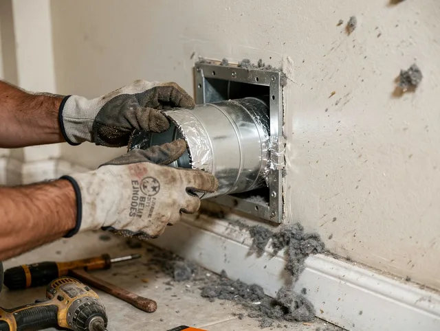 Professional dryer vent repair and installation by Orlando Dryer Vent Cleaning in Orlando