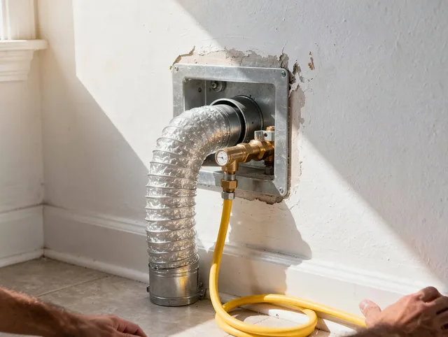 Orlando Dryer Vent Cleaning certified technician performing specialized gas dryer vent cleaning in Orlando